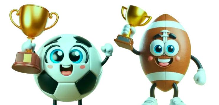 balls holding trophies